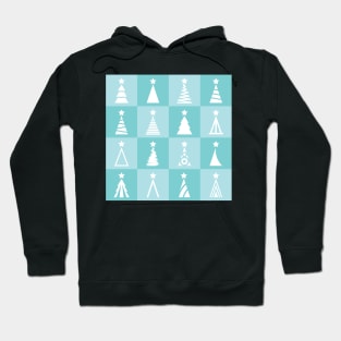 Holiday pattern with turquoise background Hoodie